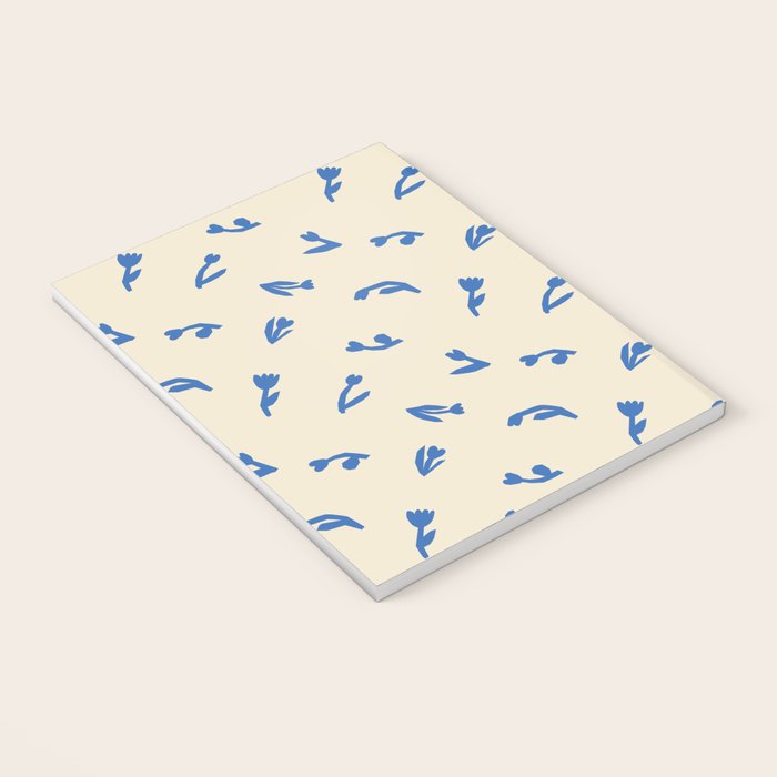 Abstract blue flower art pattern Notebook Gallery Image 3