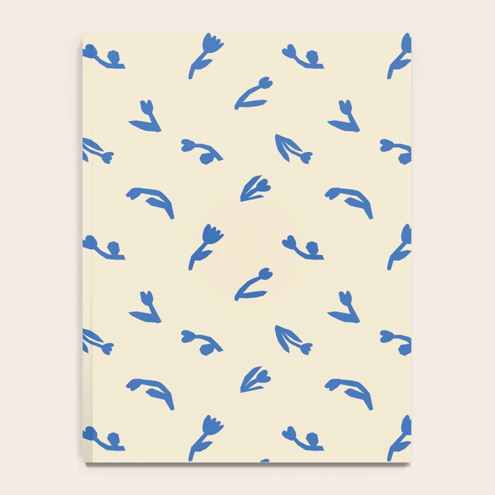 Abstract blue flower art pattern Notebook Gallery Image 4
