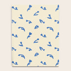 Abstract blue flower art pattern Notebook Gallery Image 4