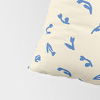 Abstract blue flower art pattern Pillow Sham Gallery Image 4