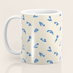 Abstract blue flower art pattern Coffee Mug Gallery Image 3