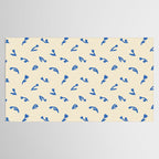 Abstract blue flower art pattern Tablecloth Gallery Image 2