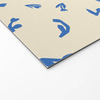 Abstract blue flower art pattern Welcome Mat Gallery Image 2