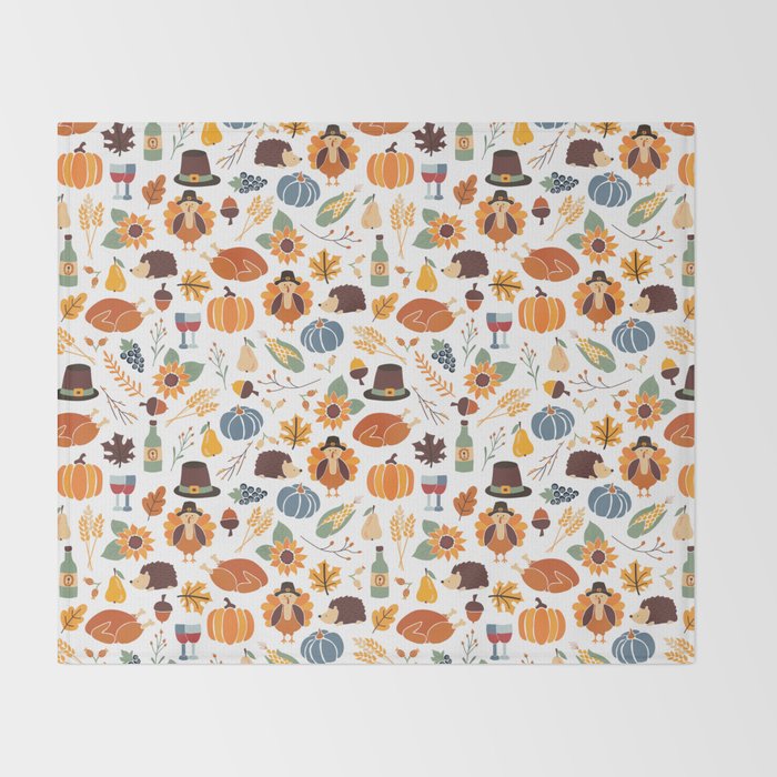 Thanksgiving Celebration Throw Blanket Gallery Image 2