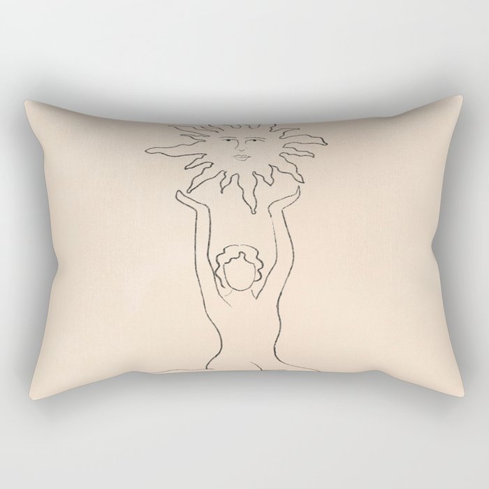 Sunshine in my Hands Rectangular Pillow Gallery Image 1