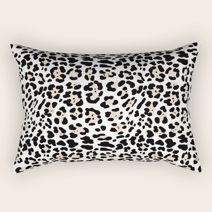 Snow Leopard Faux Rectangular Pillow Gallery Image 1