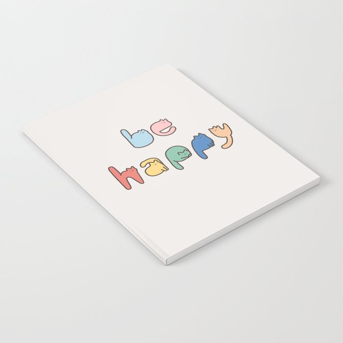 be happy cats typo Notebook Gallery Image 1