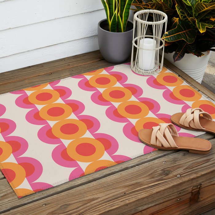 70's pattern no2 Outdoor Rug Gallery Image 2