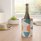 Geometric Modern Teal Orange Exclusive Artwork Wine Chiller Gallery Image 4