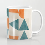 Geometric Modern Teal Orange Exclusive Artwork Coffee Mug Gallery Image 1