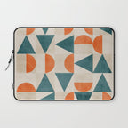 Geometric Modern Teal Orange Exclusive Artwork Laptop Sleeve Gallery Image 1