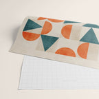 Geometric Modern Teal Orange Exclusive Artwork Wrapping Paper Gallery Image 2