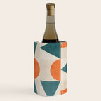 Geometric Modern Teal Orange Exclusive Artwork Wine Chiller Gallery Image 1