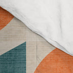 Geometric Modern Teal Orange Exclusive Artwork Comforter Gallery Image 4