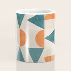 Geometric Modern Teal Orange Exclusive Artwork Coffee Mug Gallery Image 4