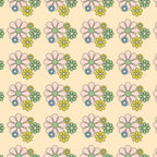 Retro Garden Party 60s 70s Geometric Floral Grid Pastel Pattern Coffee Mug Gallery Image 2