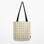 Retro Garden Party 60s 70s Geometric Floral Grid Pastel Pattern Tote Bag Gallery Image 2