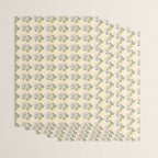 Retro Garden Party 60s 70s Geometric Floral Grid Pastel Pattern Wrapping Paper Gallery Image 3