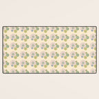 Retro Garden Party 60s 70s Geometric Floral Grid Pastel Pattern Desk Mat Gallery Image 3