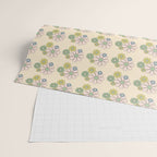 Retro Garden Party 60s 70s Geometric Floral Grid Pastel Pattern Wrapping Paper Gallery Image 2