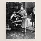 Roaring twenties repeal alcoholic prohibition volstad 18th amendment act flapper protest black and white vintage photograph - photography - photographs Jigsaw Puzzle Gallery Image 1