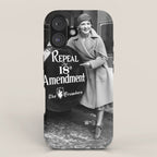 Roaring twenties repeal alcoholic prohibition volstad 18th amendment act flapper protest black and white vintage photograph - photography - photographs iPhone Case Gallery Image 1