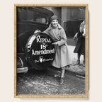 Roaring twenties repeal alcoholic prohibition volstad 18th amendment act flapper protest black and white vintage photograph - photography - photographs Serving Tray Gallery Image 1