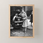 Roaring twenties repeal alcoholic prohibition volstad 18th amendment act flapper protest black and white vintage photograph - photography - photographs Mini Art Print Gallery Image 1