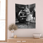 Roaring twenties repeal alcoholic prohibition volstad 18th amendment act flapper protest black and white vintage photograph - photography - photographs Wall Tapestry Gallery Image 2