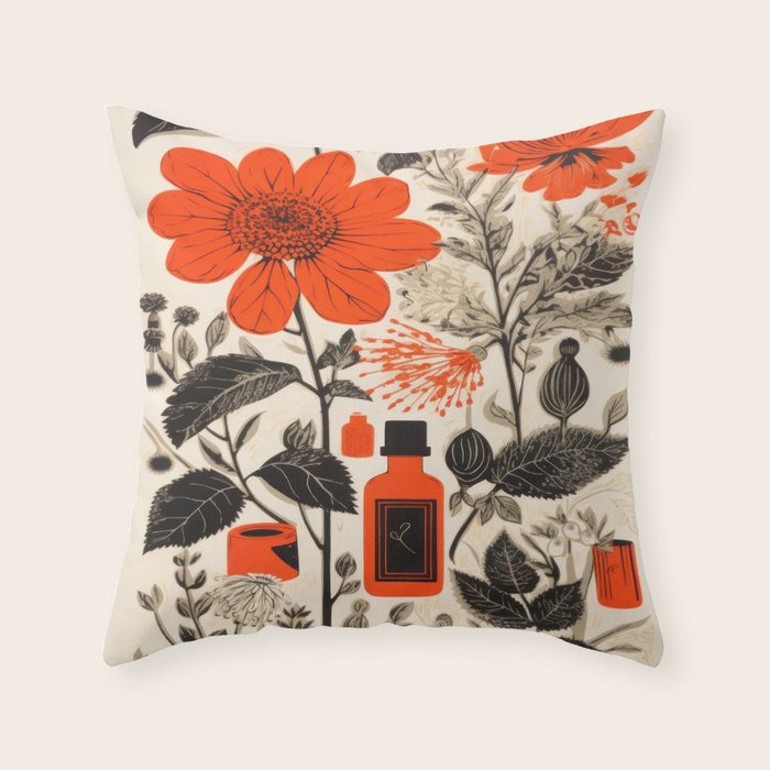 Plant Medicine Throw Pillow Gallery Image 1