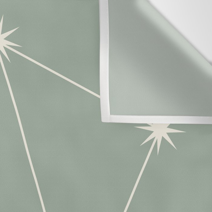 Libra Zodiac Star Constellation Line Art Soft Sage Wall Tapestry Gallery Image 3