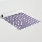 Minimal Line Curvature XXIII Lavender Purple Mid Century Modern Arch Abstract Yoga Mat Gallery Image 2