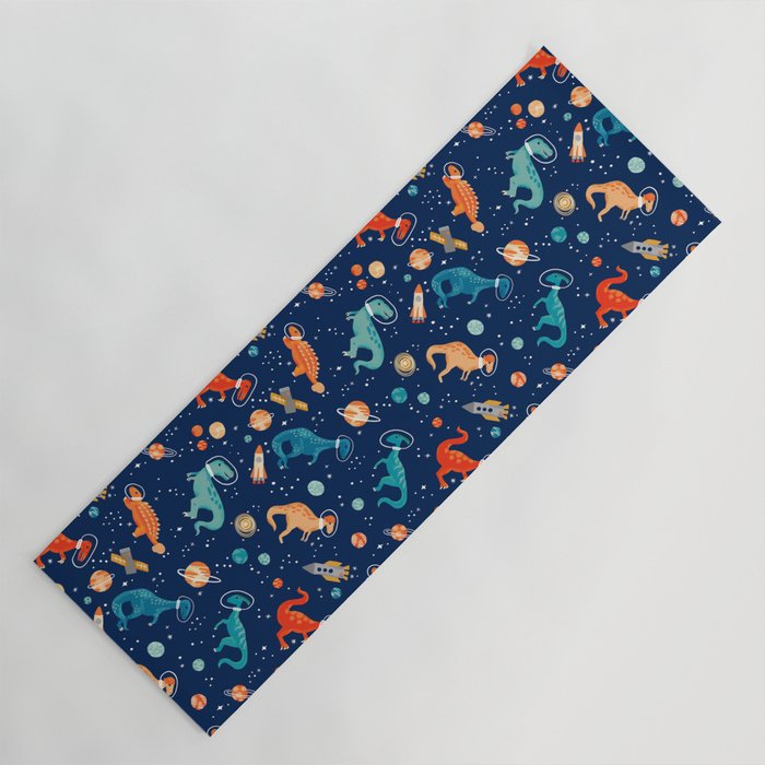 Painted Space Dinosaurs Yoga Mat Gallery Image 1