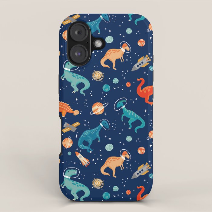 Painted Space Dinosaurs iPhone Case Gallery Image 1