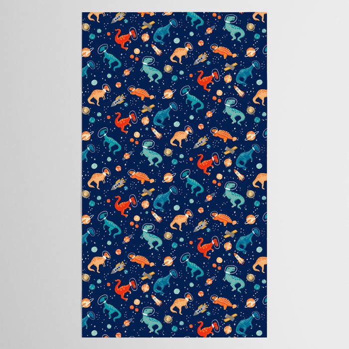 Painted Space Dinosaurs Tablecloth Gallery Image 2