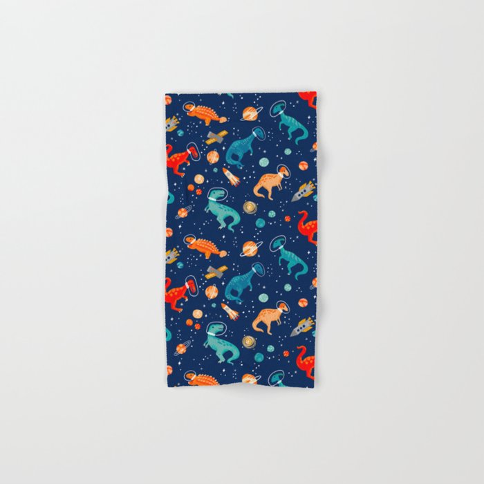 Painted Space Dinosaurs Bath Towel Gallery Image 1