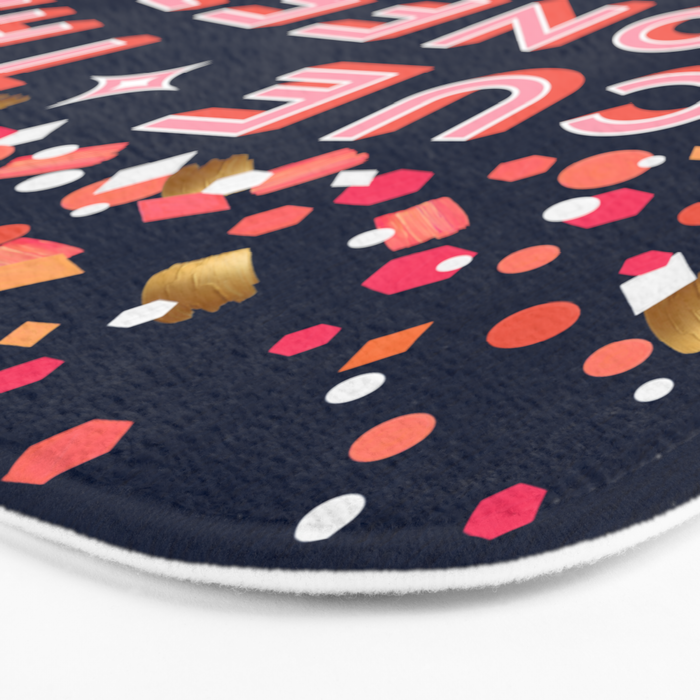 Cue the Confetti - Navy Palette Bath Mat Gallery Image 3