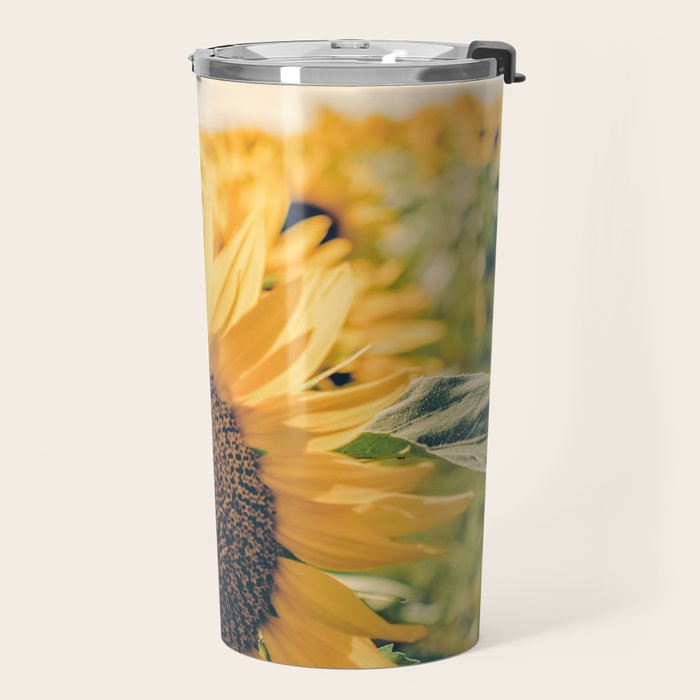 Sunflower Field Travel Mug Gallery Image 2