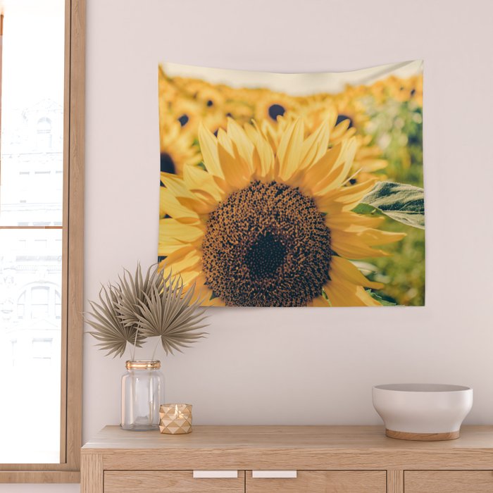 Sunflower Field Wall Tapestry Gallery Image 2