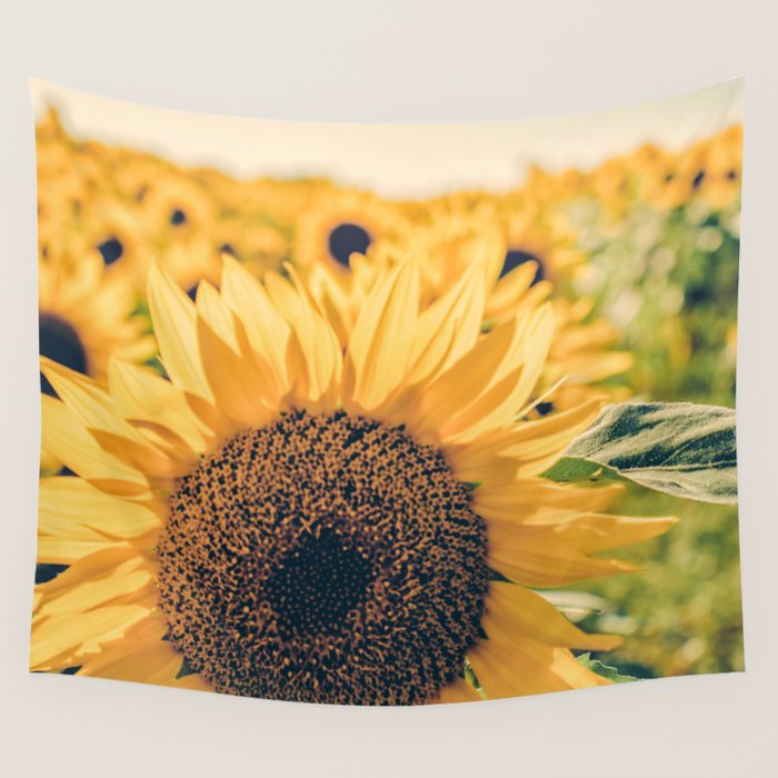 Sunflower Field Wall Tapestry Gallery Image 4