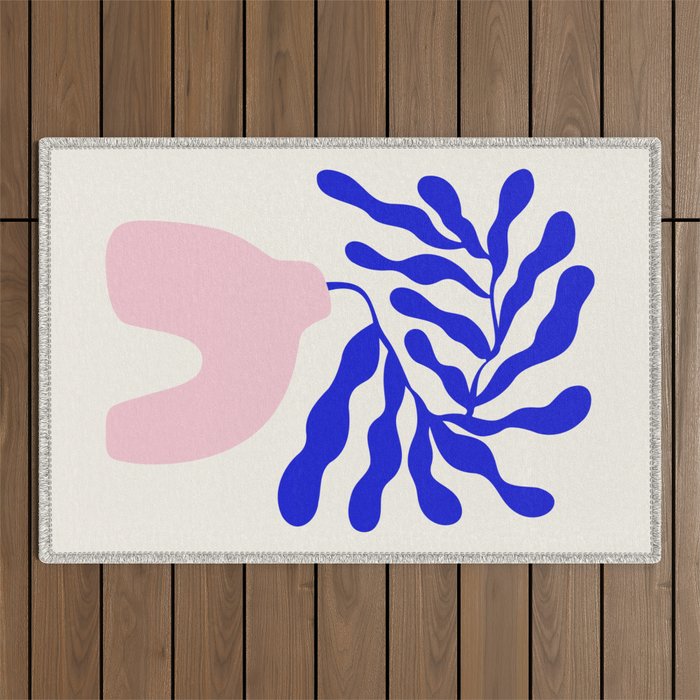 Blue Matisse Ferns II Outdoor Rug Gallery Image 1