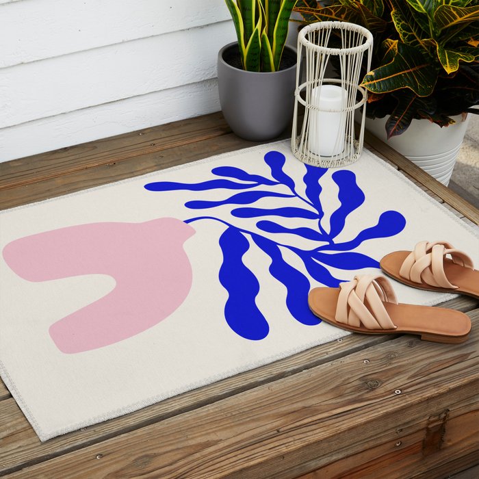 Blue Matisse Ferns II Outdoor Rug Gallery Image 2