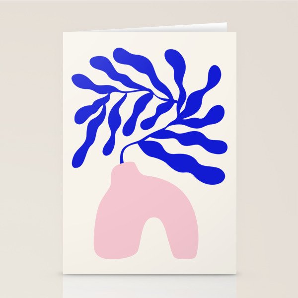 Blue Matisse Ferns II Stationery Card Gallery Image 1