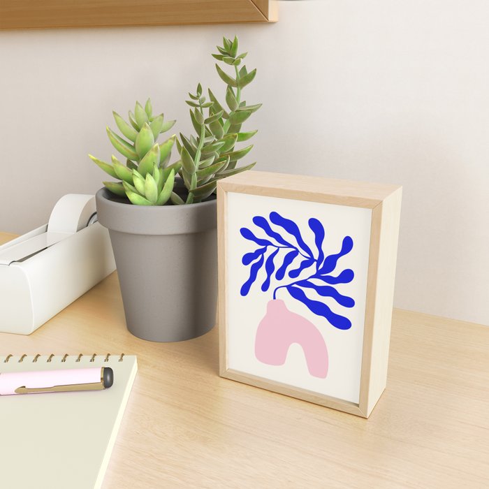 Blue Matisse Ferns II Mini Art Print Gallery Image 2