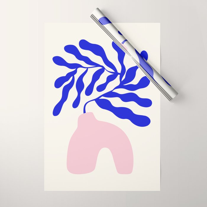 Blue Matisse Ferns II Wrapping Paper Gallery Image 1