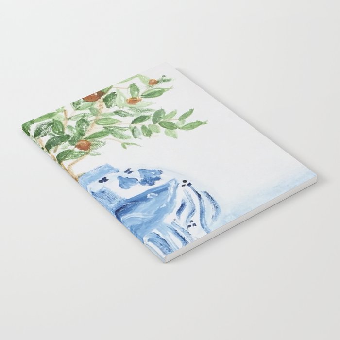 Blue and White Ginger Jar Orange Tree  Notebook Gallery Image 1