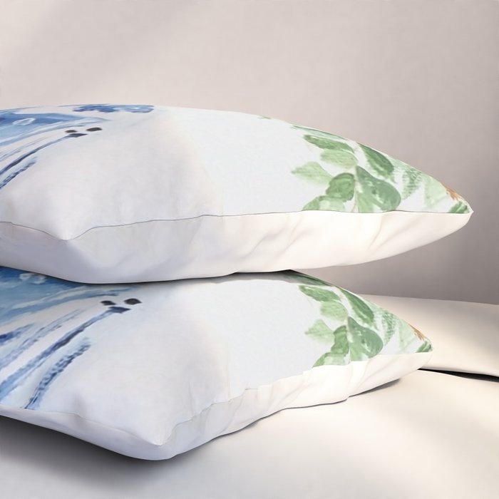 Blue and White Ginger Jar Orange Tree  Pillow Sham Gallery Image 3