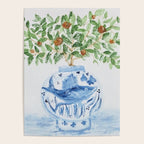 Blue and White Ginger Jar Orange Tree  Poster Gallery Image 4