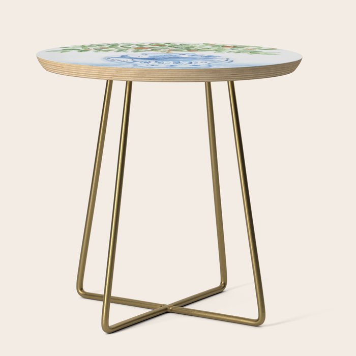 Blue and White Ginger Jar Orange Tree  Side Table Gallery Image 1