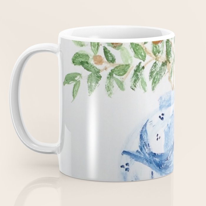 Blue and White Ginger Jar Orange Tree  Coffee Mug Gallery Image 3